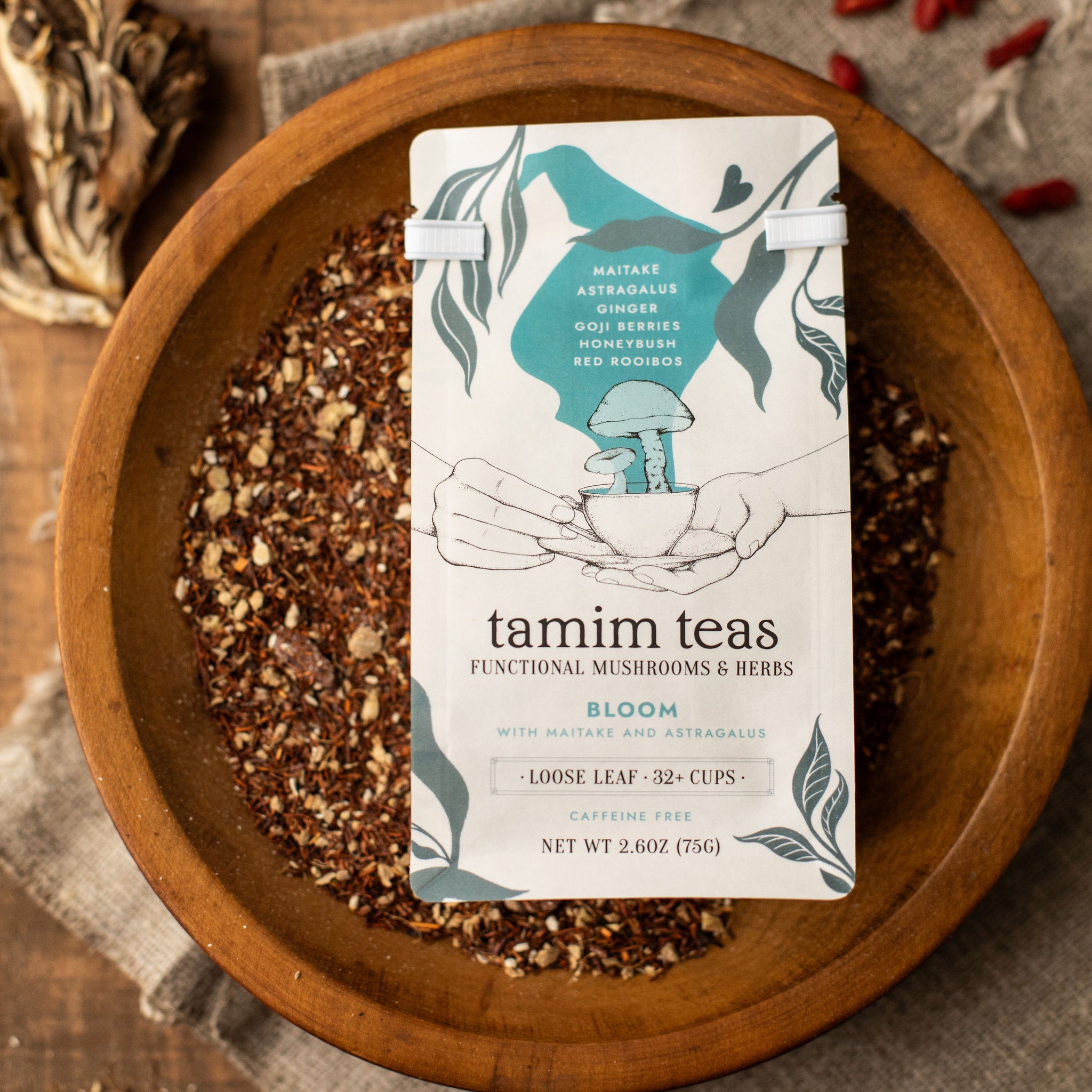 Bloom I Maitake Mushroom Tea with Astragalus and Goji Berries