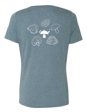 
                
                    Load image into Gallery viewer, Tamim Teas V-Neck Shirts in Heather Blue
                
            
