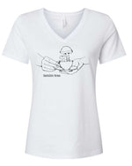 Tamim Teas V-Neck Shirts in White